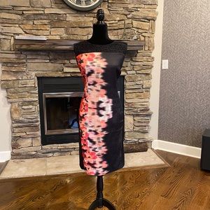 T Tahari Floral Lace Top Sheath Dress Size 16